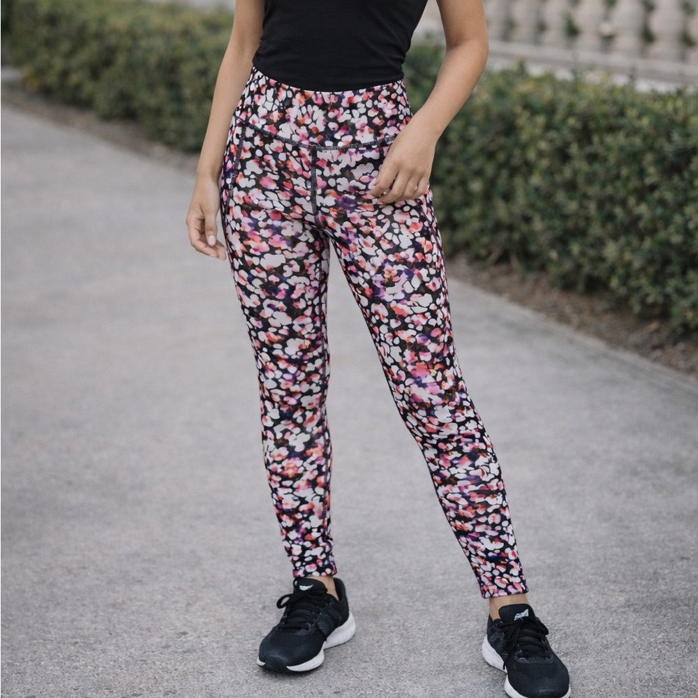 Old Navy Active Floral Leggings Girls Size L (10-11) Activewear Colorful